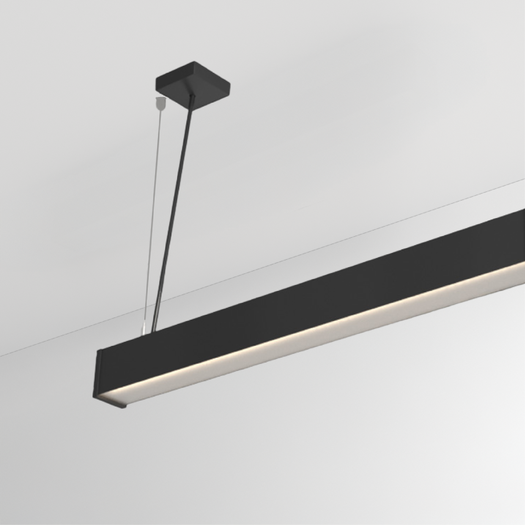 Slider Straight IP54 by Prolicht – 110 5/8″ x 3 1/8″ Suspension, Linear Profiles offers LED lighting solutions | Zaneen Architectural